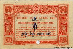50 Cents FRENCH INDOCHINA  1920 P.047as VF+