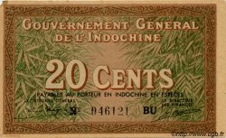 20 Cents INDOCHINE FRANÇAISE  1939 P.086d SUP