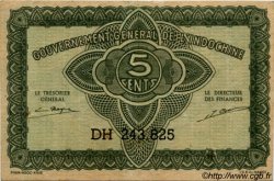 5 Cents INDOCHINE FRANÇAISE  1943 P.088b TTB