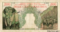 200 Piastres - 200 Dong INDOCHINE FRANÇAISE  1954 P.109 TB