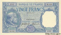 20 Francs BAYARD FRANCE  1916 F.11.01 pr.NEUF