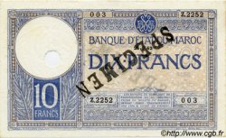 10 Francs MAROC  1942 P.17bs pr.NEUF