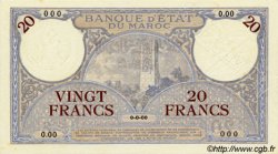 20 Francs MOROCCO  1941 P.18bs
