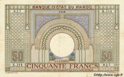 50 Francs MAROC  1938 P.21 TTB
