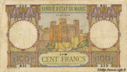 100 Francs MAROC  1928 P.20 pr.TB