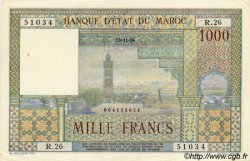 1000 Francs MAROC  1956 P.47 SUP+ à SPL