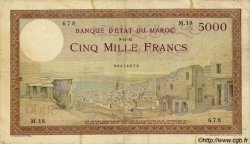 5000 Francs MAROC  1942 P.23b TB+