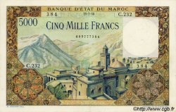 5000 Francs MAROC  1953 P.49 SUP