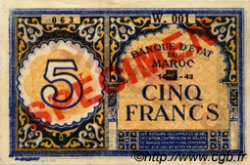 5 Francs MAROC  1943 P.33s