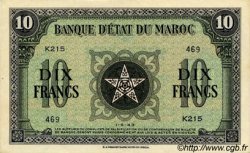 10 Francs MAROC  1943 P.25 SUP à SPL