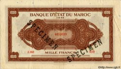 1000 Francs MAROC  1943 P.28s TTB+
