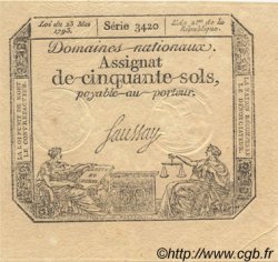 50 Sols FRANCE  1793 Laf.167