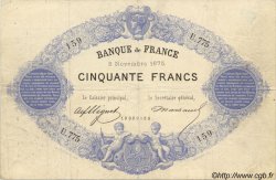 50 Francs 1868, INDICES NOIRS FRANCIA  1875 F.A38.09 q.BB