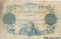 25 Francs type 1870 Clermont-Ferrand FRANCE  1870 F.A44.01 TB