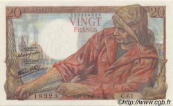 20 Francs PÊCHEUR FRANCE  1943 F.13.05 NEUF