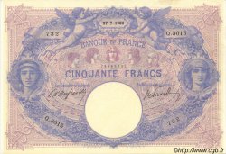 50 Francs BLEU ET ROSE FRANCE  1906 F.14.18 SUP+