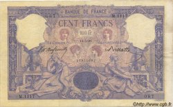 100 Francs BLEU ET ROSE FRANCE  1891 F.21.04 TB