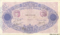 500 Francs BLEU ET ROSE FRANCE  1922 F.30.26 TTB+