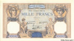 1000 Francs CÉRÈS ET MERCURE type modifié FRANCE  1938 F.38.28 SPL