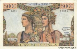5000 Francs TERRE ET MER FRANCE  1957 F.48.17 SPL