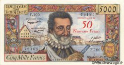 50 NF sur 5000 Francs HENRI IV FRANCE  1959 F.54.02 SPL