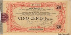 500 Francs FRANCE régionalisme et divers  1915 -- SUP+