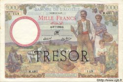 1000 Francs ALGÉRIE SURCHARGÉ FRANCE  1942 VF.10.01 SUP à SPL