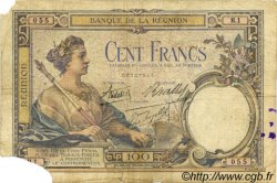 100 Francs ÎLE DE LA RÉUNION  1927 P.24 B+