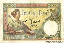500 Francs REUNION ISLAND  1944 P.25 F+
