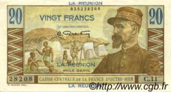 20 Francs Émile Gentil REUNION INSEL  1946 P.43a VZ+