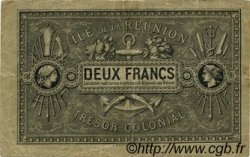 2 Francs ÎLE DE LA RÉUNION  1886 P.10 TB+