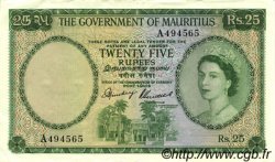 25 Rupees ÎLE MAURICE  1954 P.29 SUP
