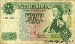 25 Rupees ÎLE MAURICE  1973 P.32c TB