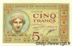 5 Francs MADAGASCAR  1926 P.035s NEUF