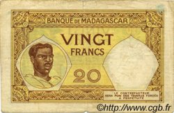20 Francs MADAGASCAR  1926 P.037 pr.TB