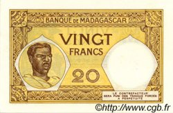 20 Francs MADAGASCAR  1937 P.037s NEUF