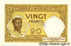 20 Francs MADAGASCAR  1948 P.037s pr.NEUF