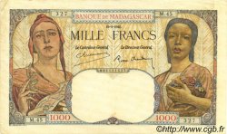 1000 Francs MADAGASCAR  1945 P.041 TTB