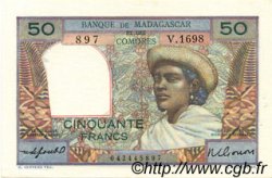 50 Francs MADAGASCAR  1950 P.045b AU