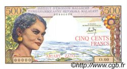 500 Francs - 100 Ariary MADAGASCAR  1964 P.058 UNC