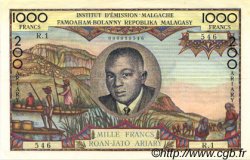 1000 Francs - 200 Ariary MADAGASCAR  1960 P.056a SUP