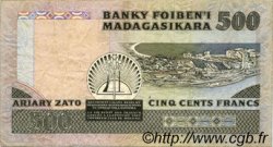 500 Francs - 100 Ariary MADAGASCAR  1983 P.067 TTB