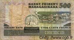 500 Francs - 100 Ariary MADAGASCAR  1988 P.071c TB
