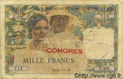 1000 Francs COMORES  1960 P.05a TB