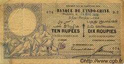10 Rupees / 10 Roupies INDE FRANÇAISE  1909 P.A1a TB+