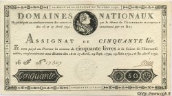 50 Livres FRANCE  1792 Laf.153 SPL