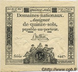 15 Sols FRANCE  1793 Laf.166