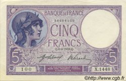 5 Francs FEMME CASQUÉE FRANCE  1918 F.03.02 XF - AU