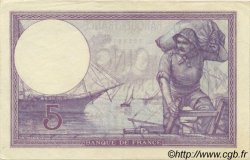 5 Francs FEMME CASQUÉE FRANCE  1918 F.03.02 XF - AU