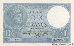 10 Francs MINERVE modifié FRANCE  1940 F.07.21 SUP à SPL